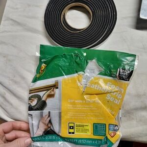 Duck® Brand Foam Weatherstrip Seal - Grey, 2 pk, 0.375 in. x 0.188 in. x 25ft.